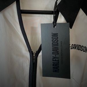 HARLEY-DAVIDSON Women's Bar & Shield Logo Zip-Front Shirt size M